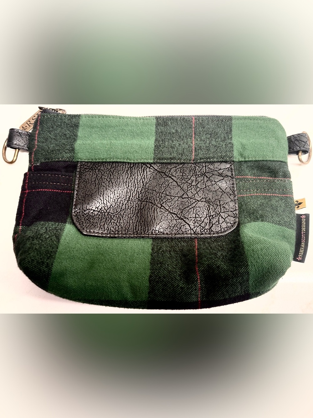 RSD Rebekah Scott Olivia Designer Closet Green Plaid Crossbody